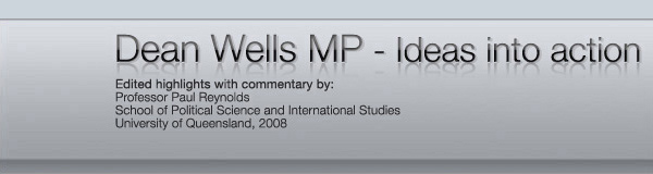 Dean Wells - Ideas and action (top banner image)